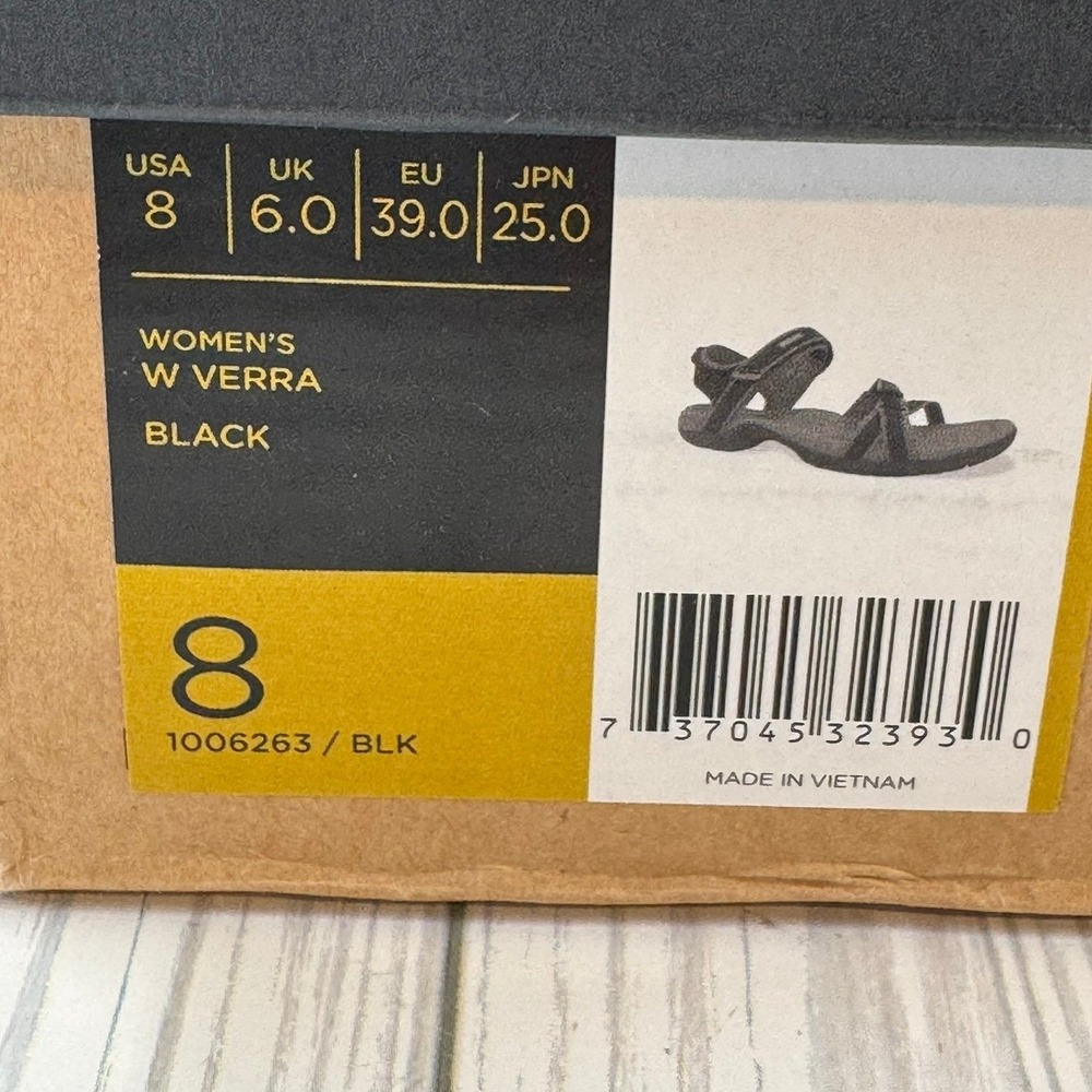Teva Women's Verra Black Strappy Hiking Sandal Sport Athletic Shoe Size 8 - Picture 5 of 5
